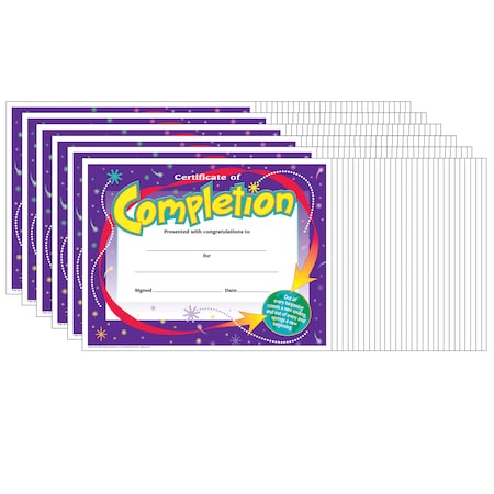 Trend Enterprises Certificate of Completion Colorful Classics Certificates, 30/Pk, PK6 T2963